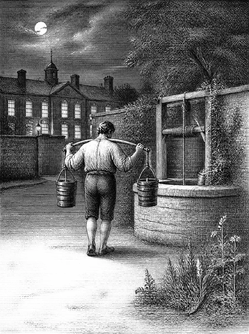 Engraved plate for The Philosopher Who Carried Water