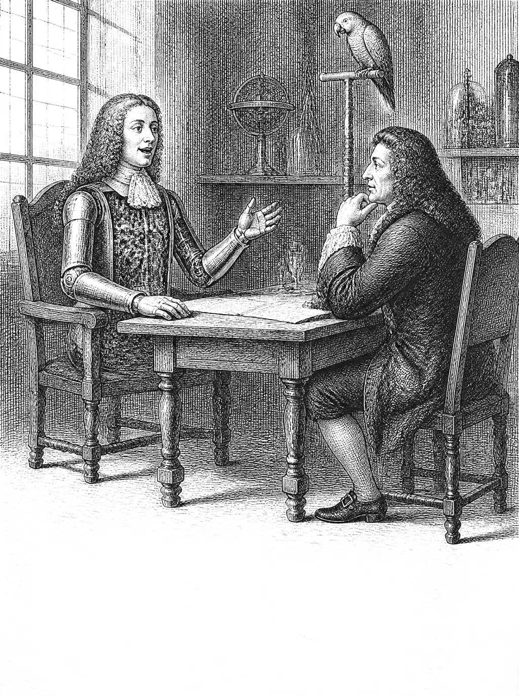 Engraved plate for Descartes's Test for a Thinking Machine