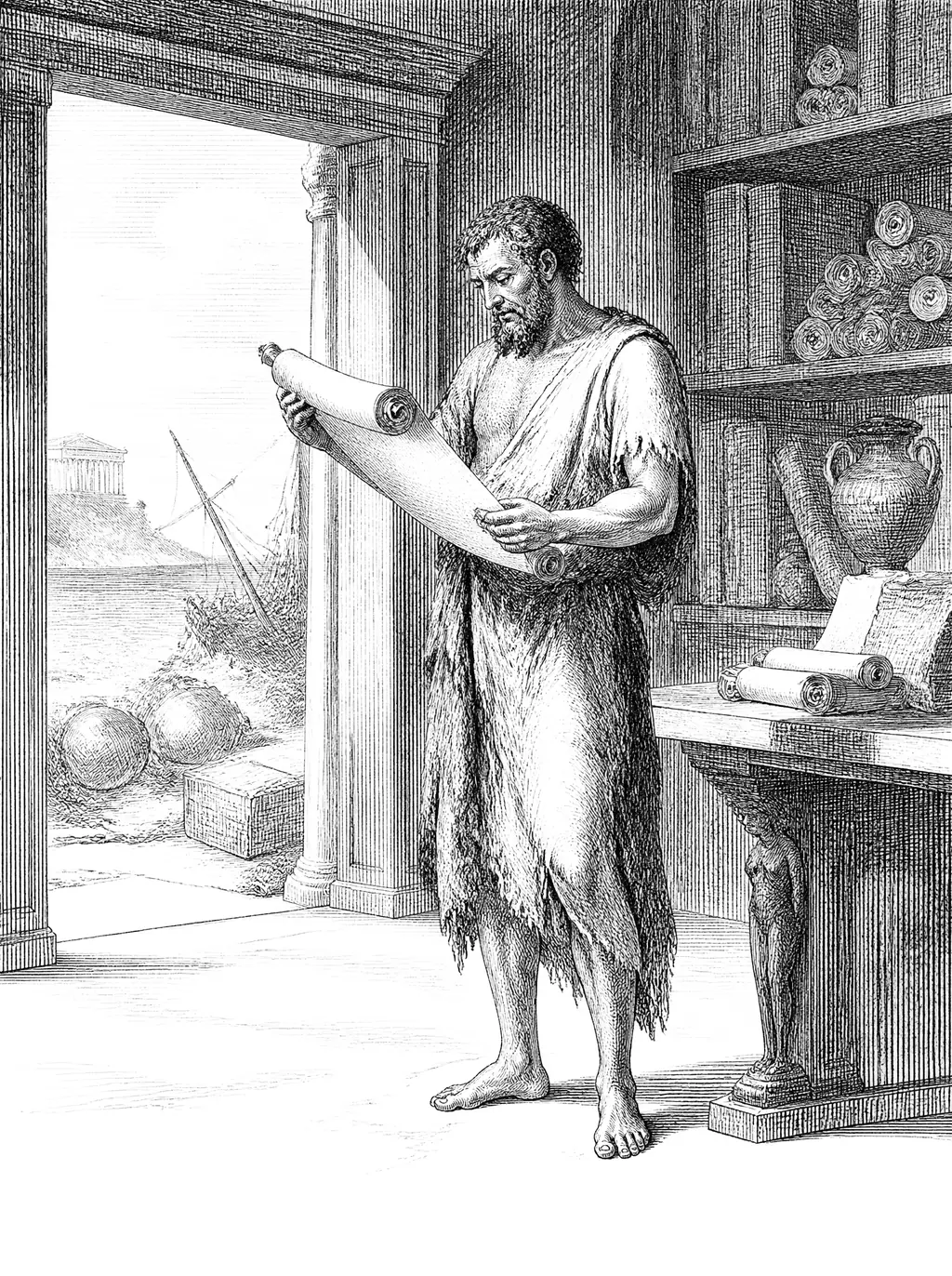Engraved plate for Live According to Nature