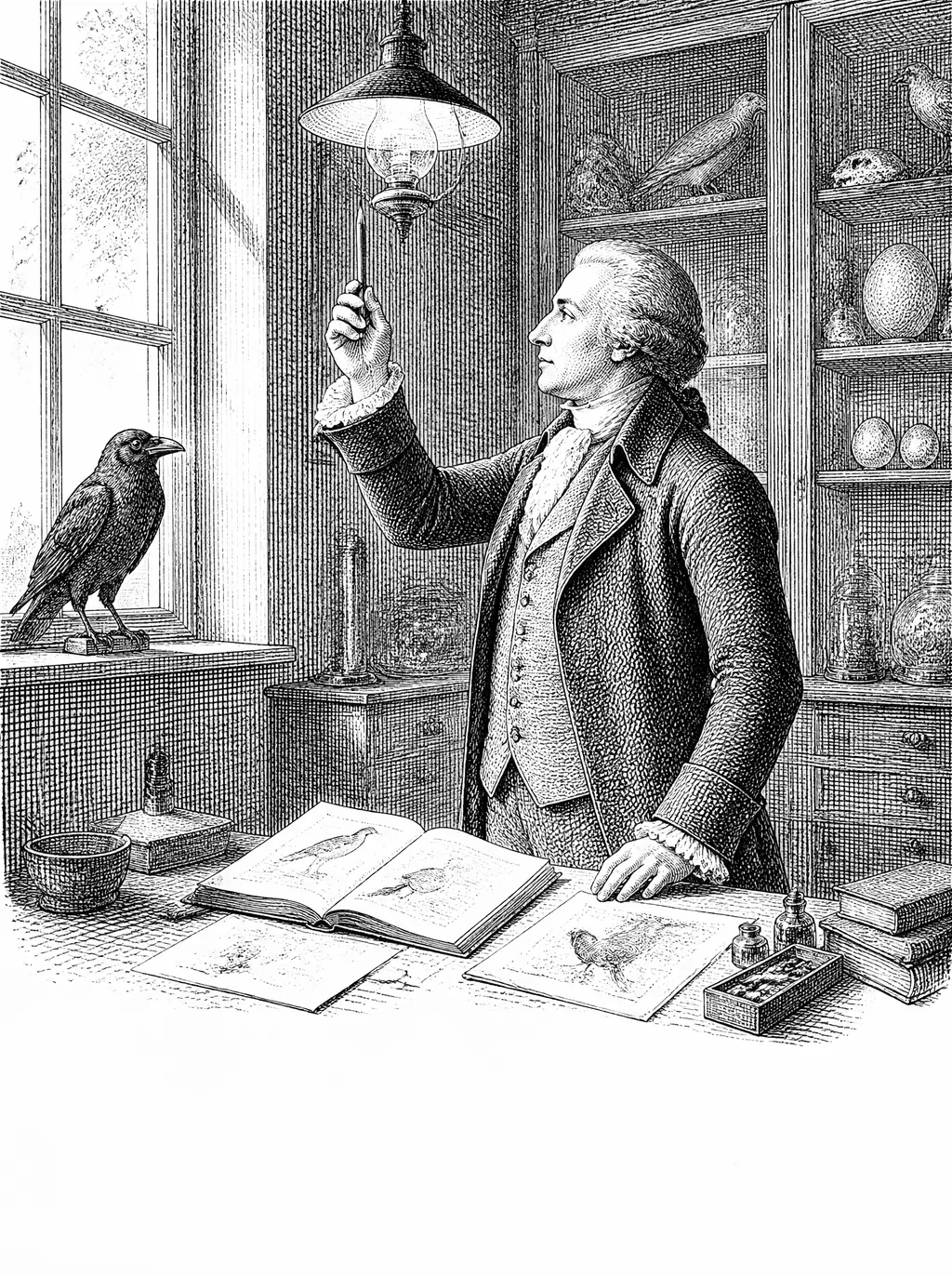 Engraved plate for The Raven Paradox