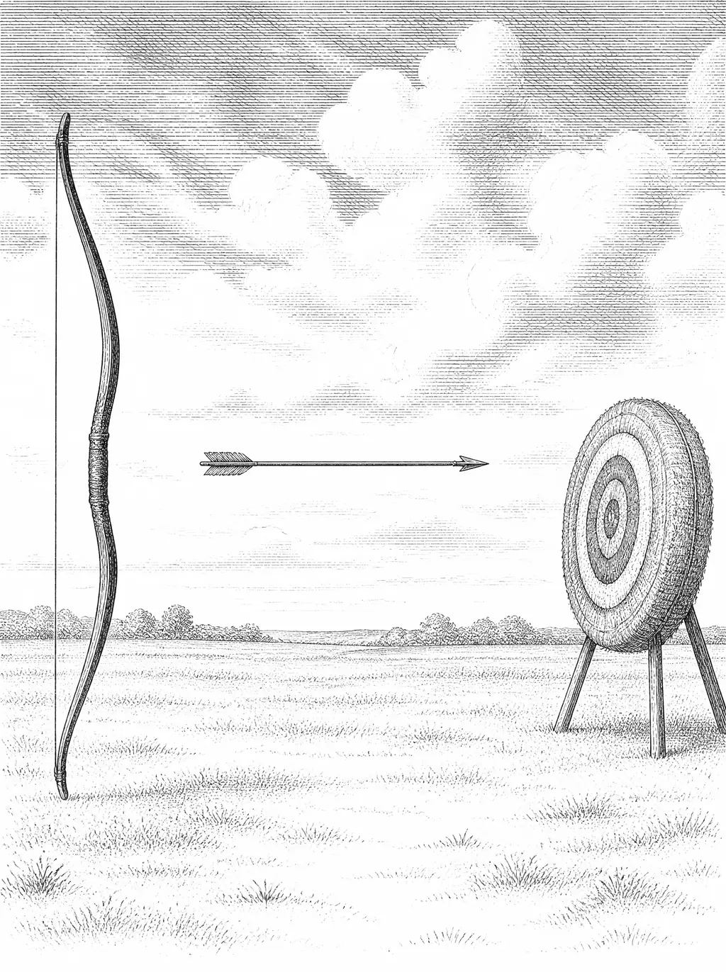 Engraved plate for The Arrow Paradox