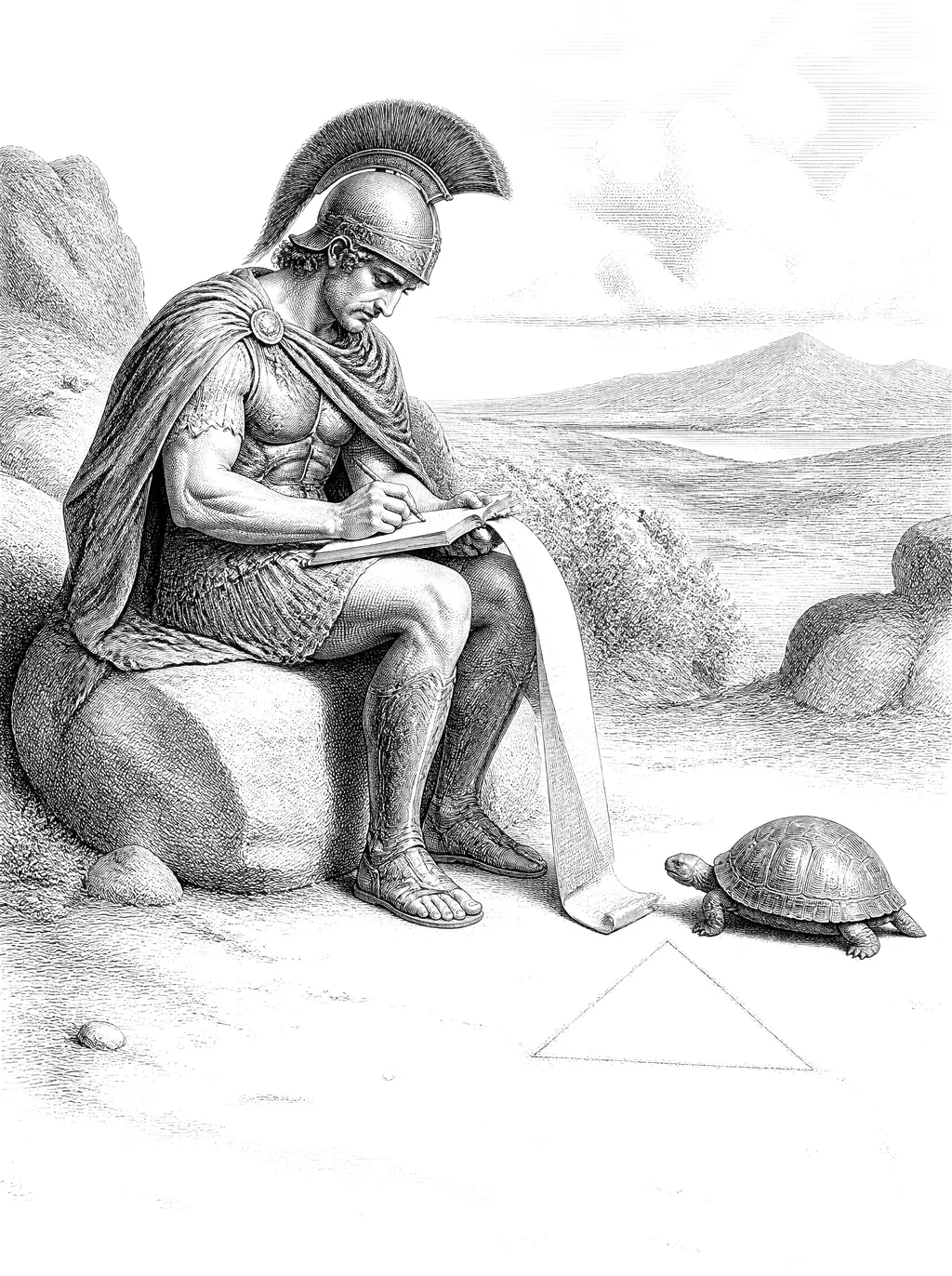 Engraved plate for What the Tortoise Said to Achilles